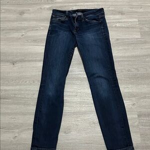 Joe's Jeans Deep Indigo Low Rise Skinny Ankle Denim Cotton Jeans